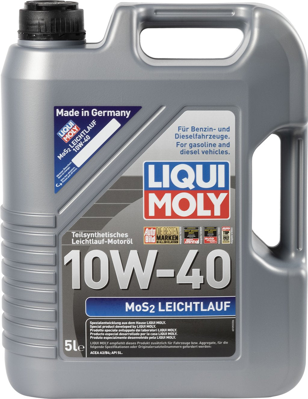 LIQUI MOLY Olio Lubrificante motore MoS2 Leichtlauf 10W-40 5L Accessorio