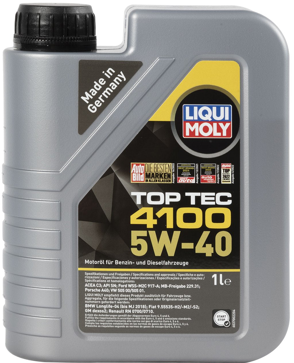 LIQUI MOLY Olio Lubrificante motore Top Tec 4100 5W-40 1L Accessorio Originale