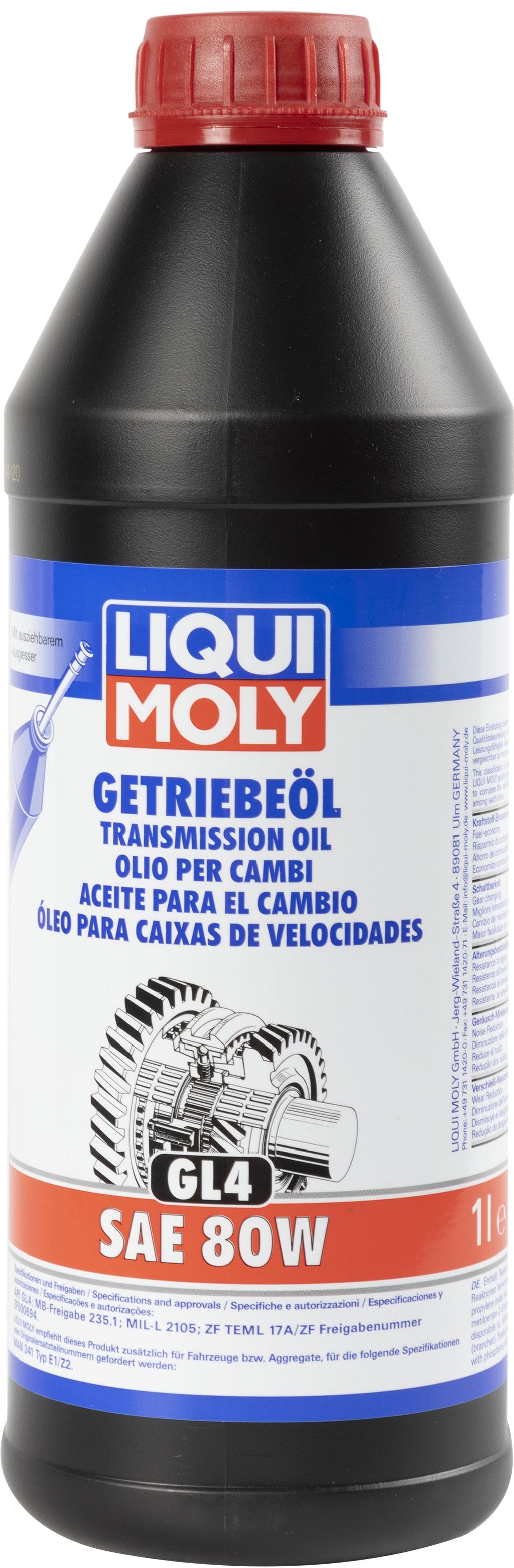 LIQUI MOLY Olio per cambi (GL4) SAE 80W 1L Accessorio Originale