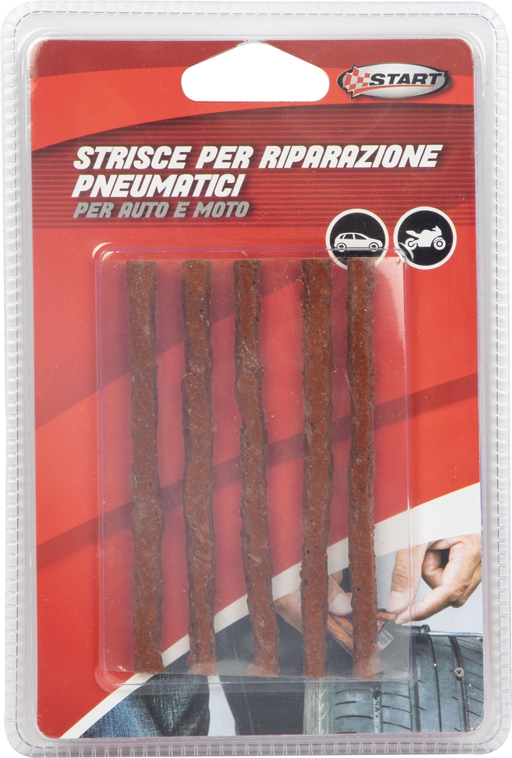 START Strisce per riparazioni pneumatici - ideali per auto e moto - set 10 pezzi