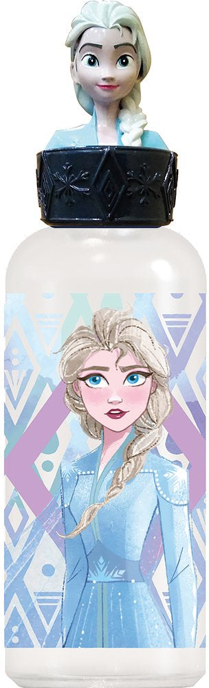 Borraccia Originale Disney Frozen 3D per bambini in plastica da 560 ml.