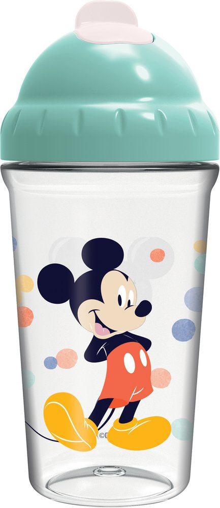 Bicchiere per Bambini con Cannuccia Flessibile con Grafica di Disney Mickey Mouse da 295 ml