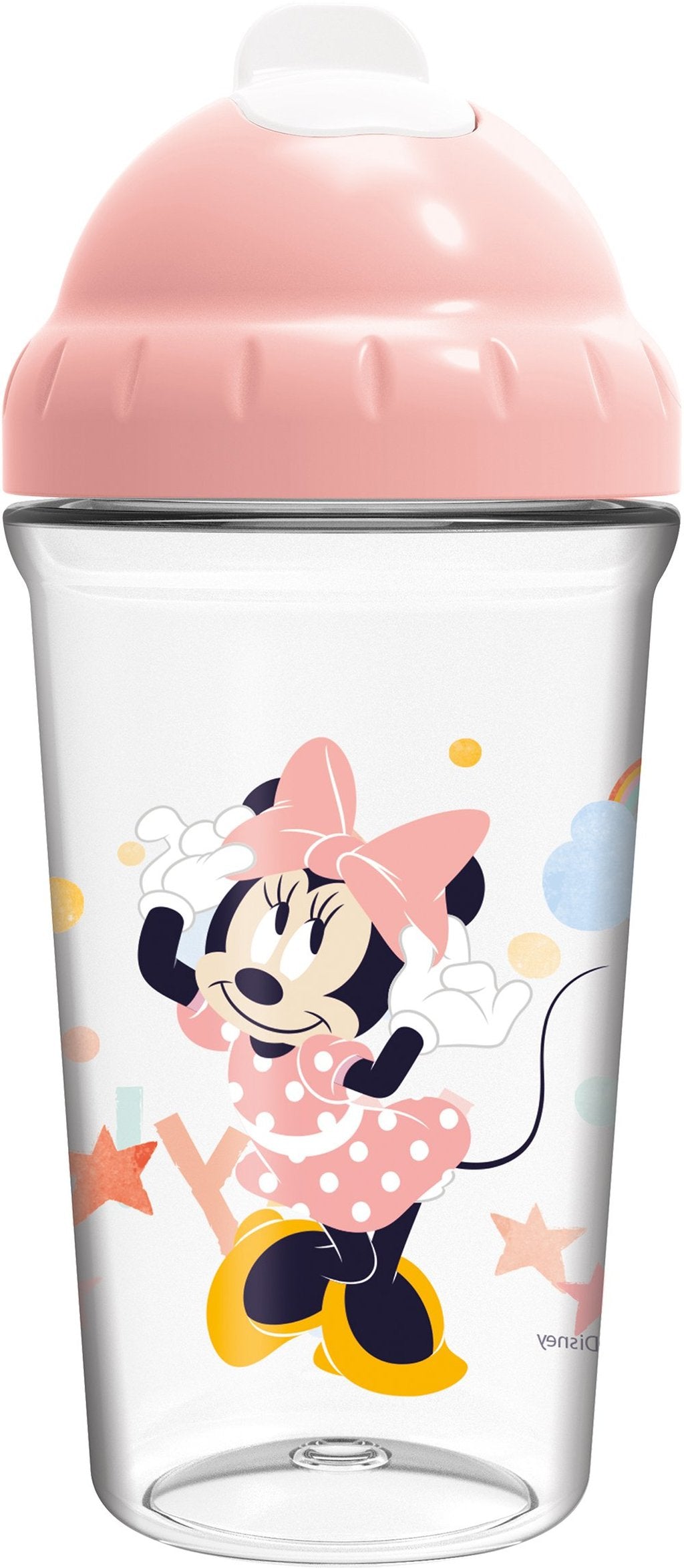 STOR Bicchiere con Cannuccia flessibile per Bambini con grafica Disney Minnie