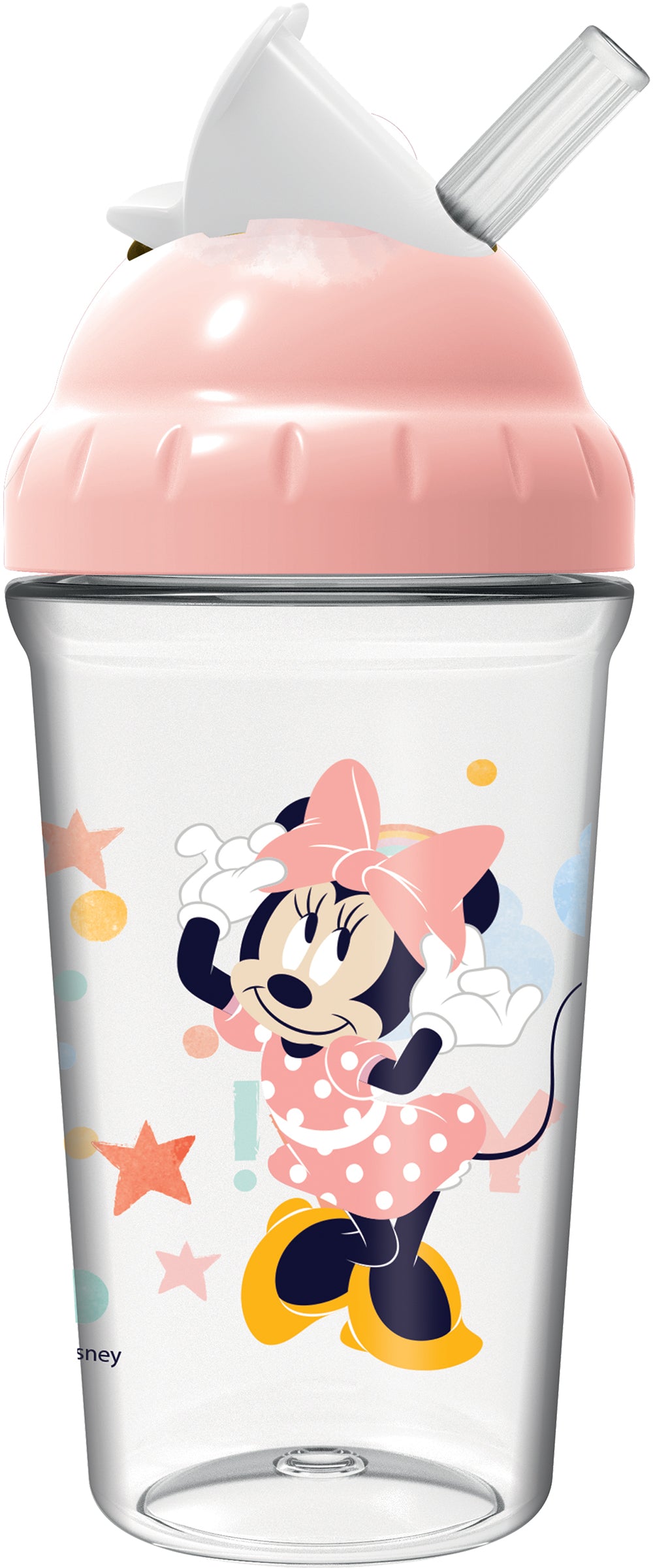 Bicchiere con Cannuccia flessibile per Bambini con grafica Disney Minnie da 295 ml