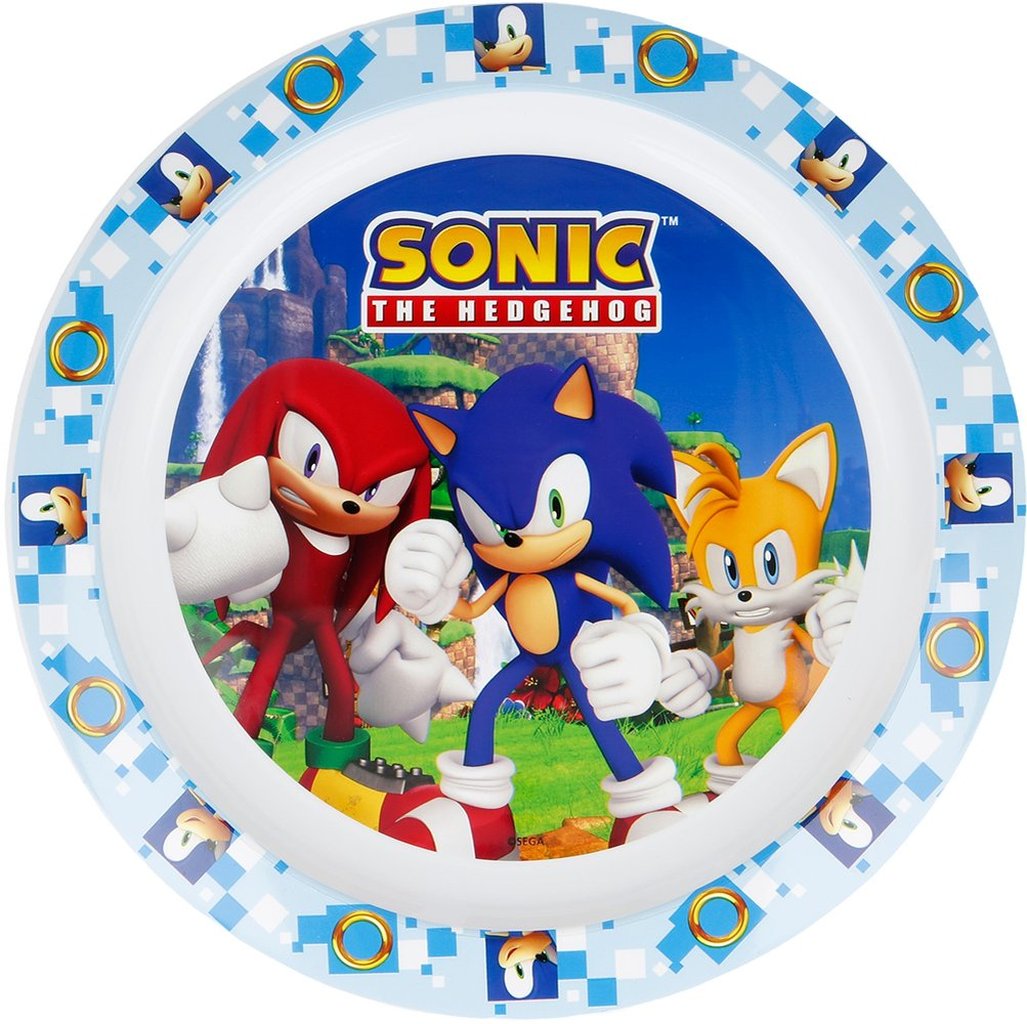 STOR Piatto Piano Originale Sega Sonic per bambini in plastica riutilizzabile