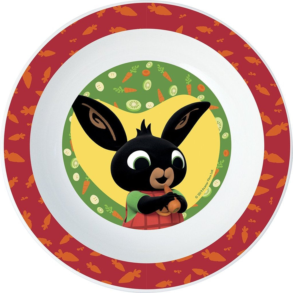 STOR Piatto Fondo Plastica Bing per bambini, senza BPA, riutilizzabile