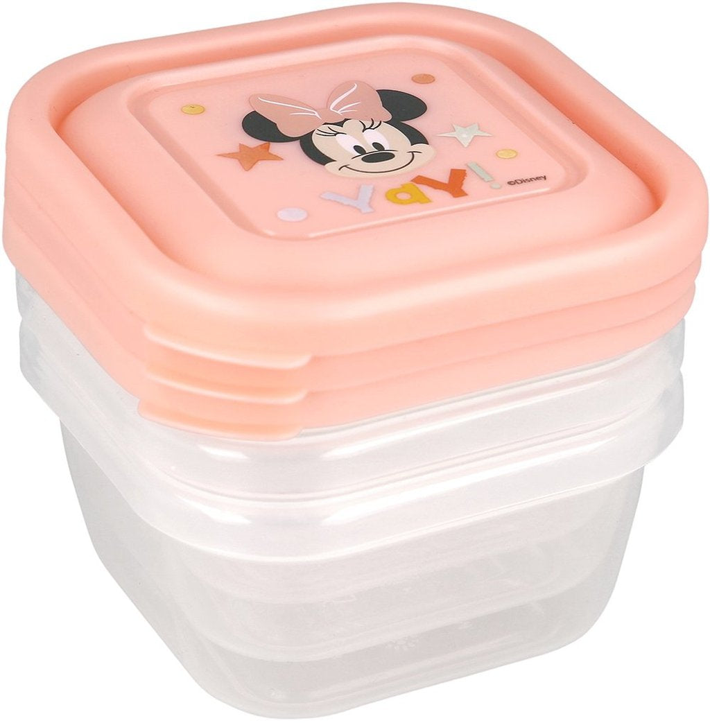 STOR Set 3 contenitori per frigo Disney Minnie in plastica alimentare