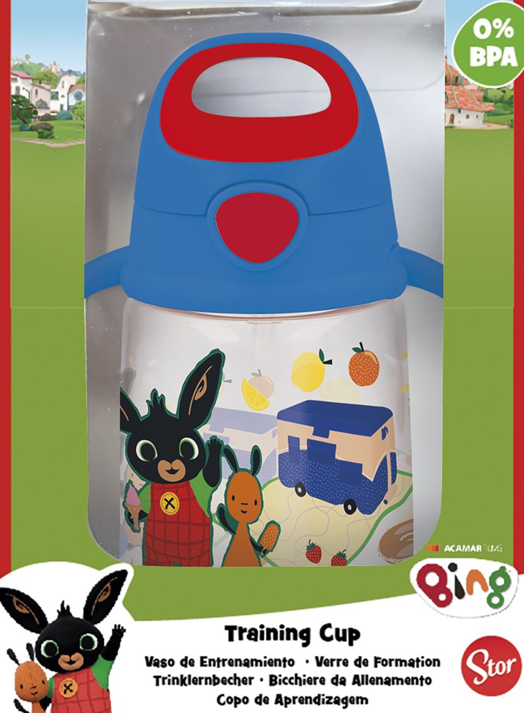 STOR Tazza da Viaggio Pop Up Bing in plastica per bambini da 370 ML con ugello