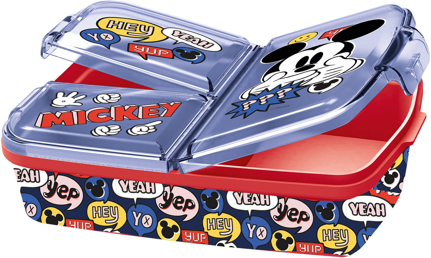 STOR Sandwich Box Mickey Mouse Con 3 Scomparti