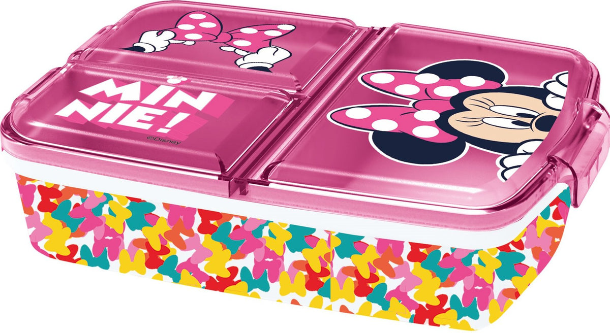 STOR Sandwich box plastica bimbi Disney Minnie senza BPA con 3 scomparti