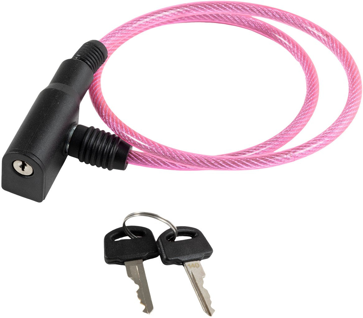 ON BIKE Antifurto A Cavo In Acciaio Rosa 6x650 mm  Lucchetto Bici Con Chiavi