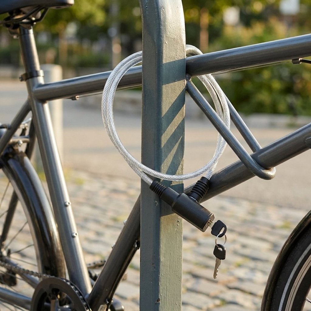 ON BIKE Antifurto A Cavo In Acciaio Trasparente 6x650 mm  Antifurto Bici