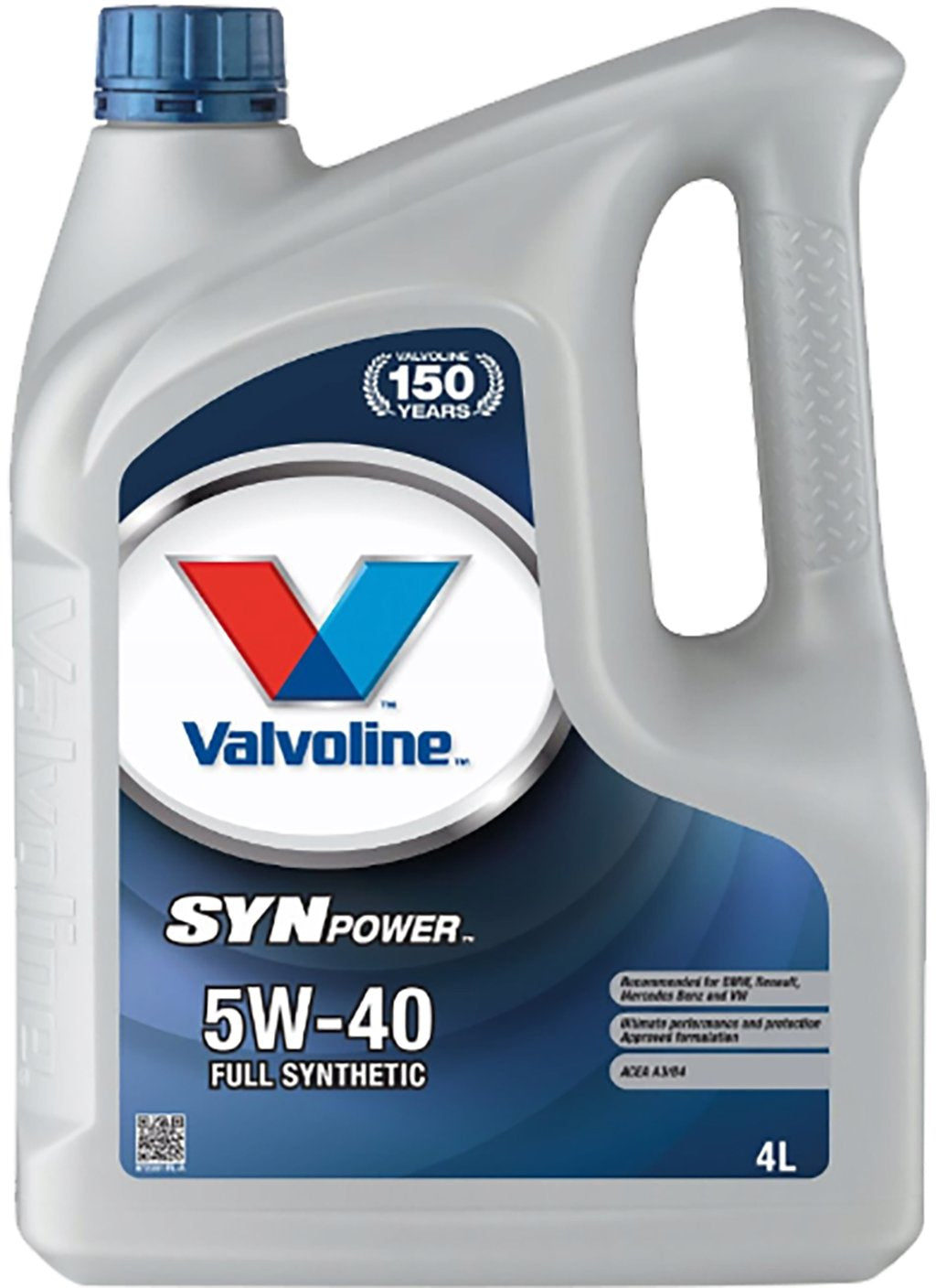 VALVOLINE Olio Lubrificante Motore SYNPower 5W-40 4L Auto Sintetico formulato