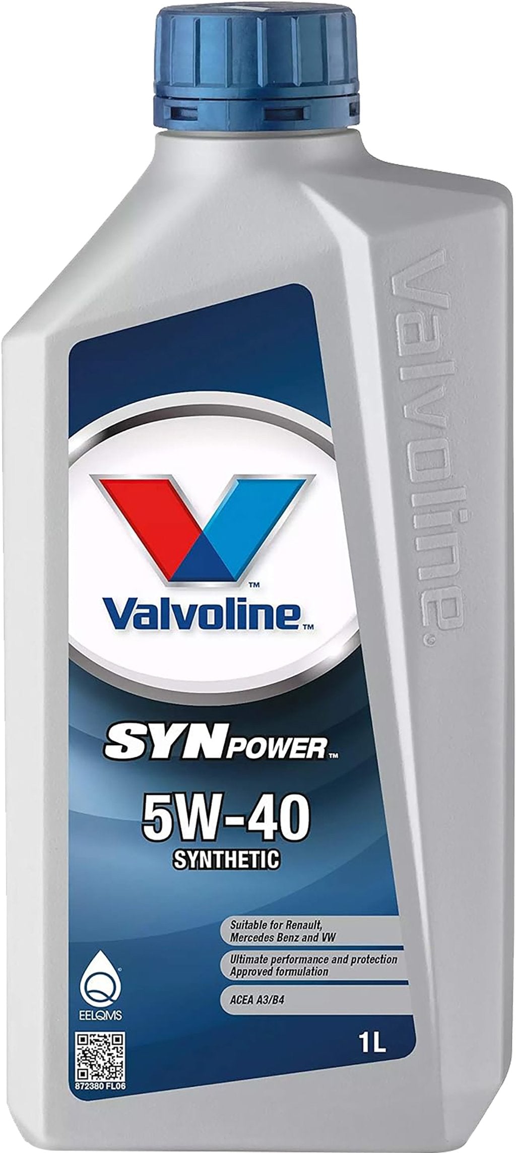 VALVOLINE Olio Lubrificante Motore SYNPower 5W-40 1L Auto Sintetico di prima
