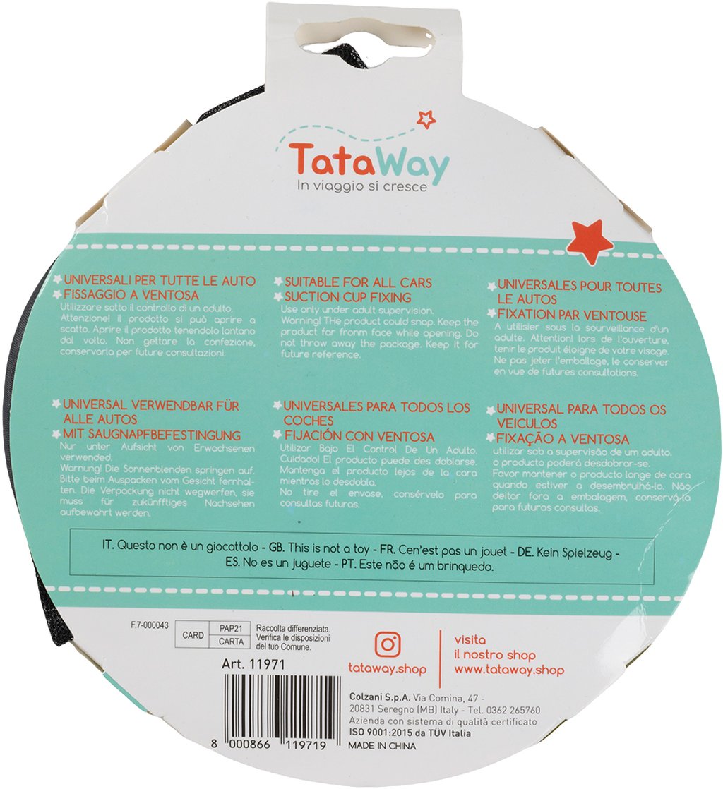 Tataway tendine Auto 44x36 cm a Ventosa  Universali e Salvaspazio