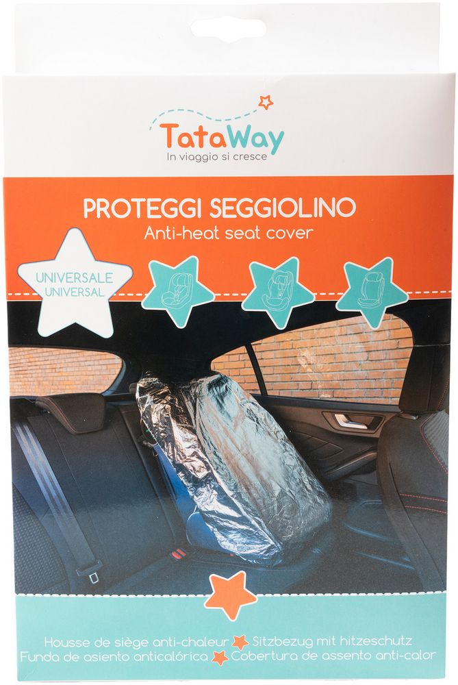 Copriseggiolino termico universale per la tua auto. Evita il surriscaldamento, protegge dal calore e dai raggi solari il seggiolino dei tuoi bambini.