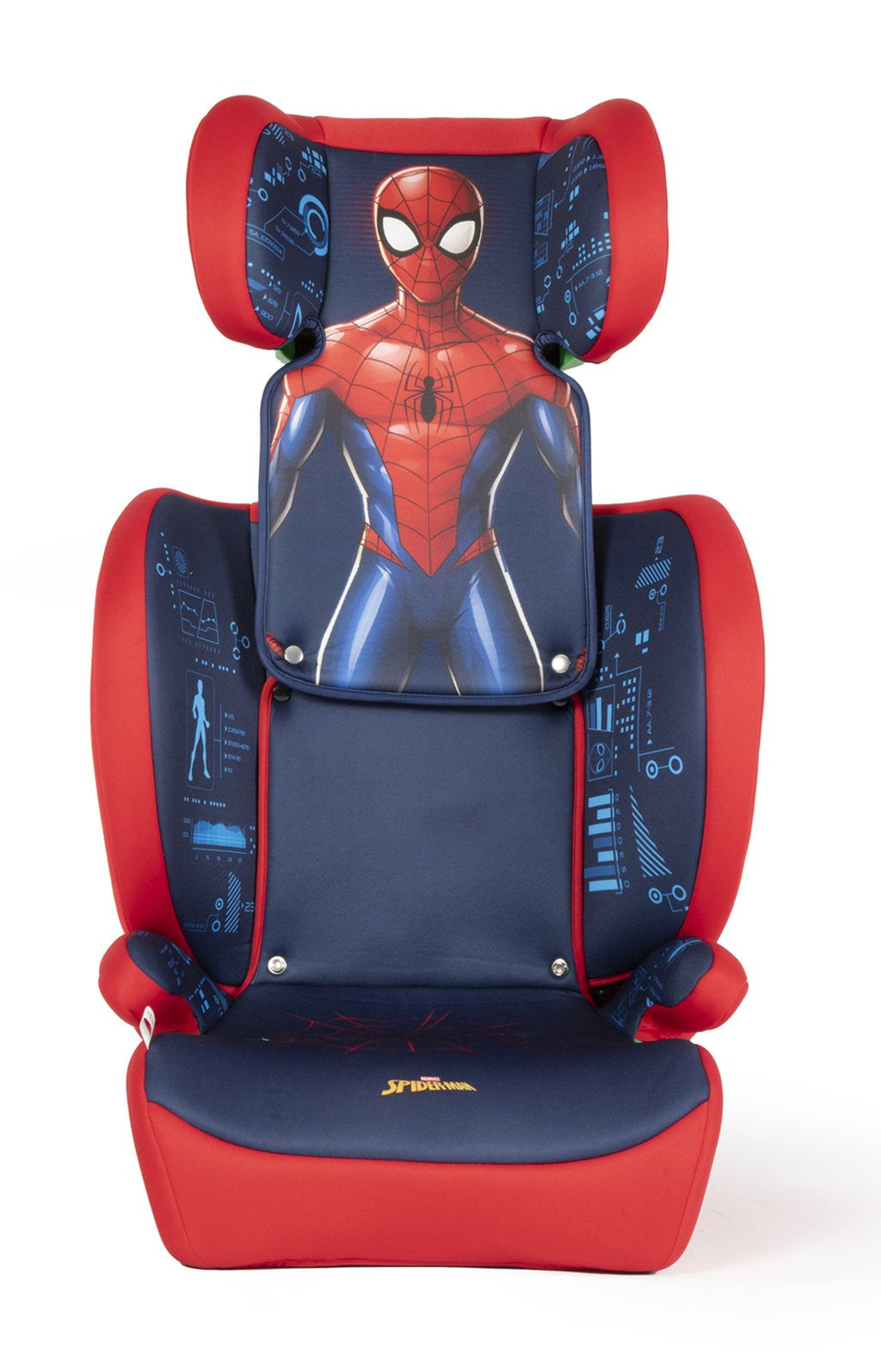 Seggiolino auto Spiderman per bambini con altezza da 100 a 150 cm