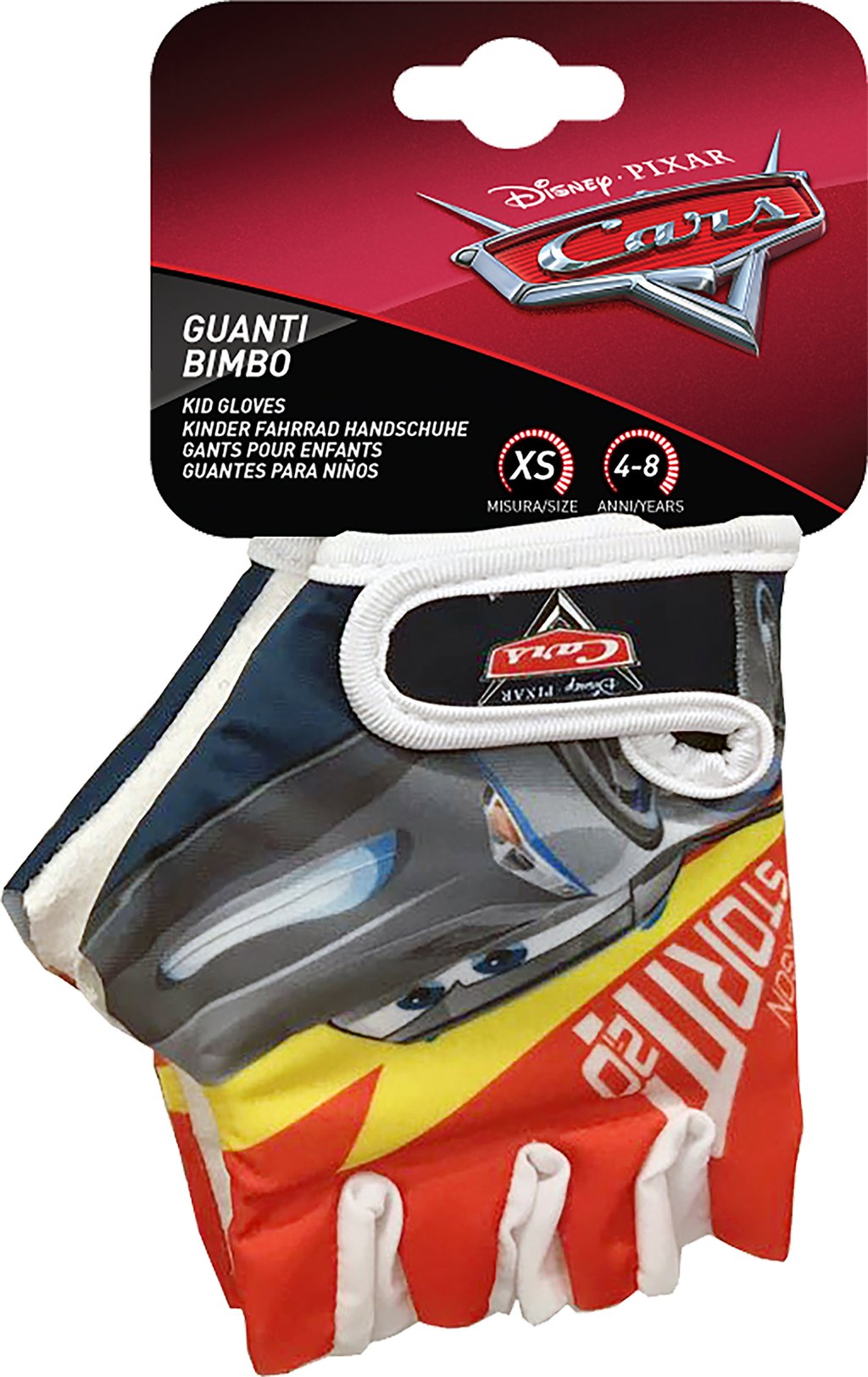 Guanti Disney Cars da bicicletta per bambino. Taglia XS ( 4-8 anni)