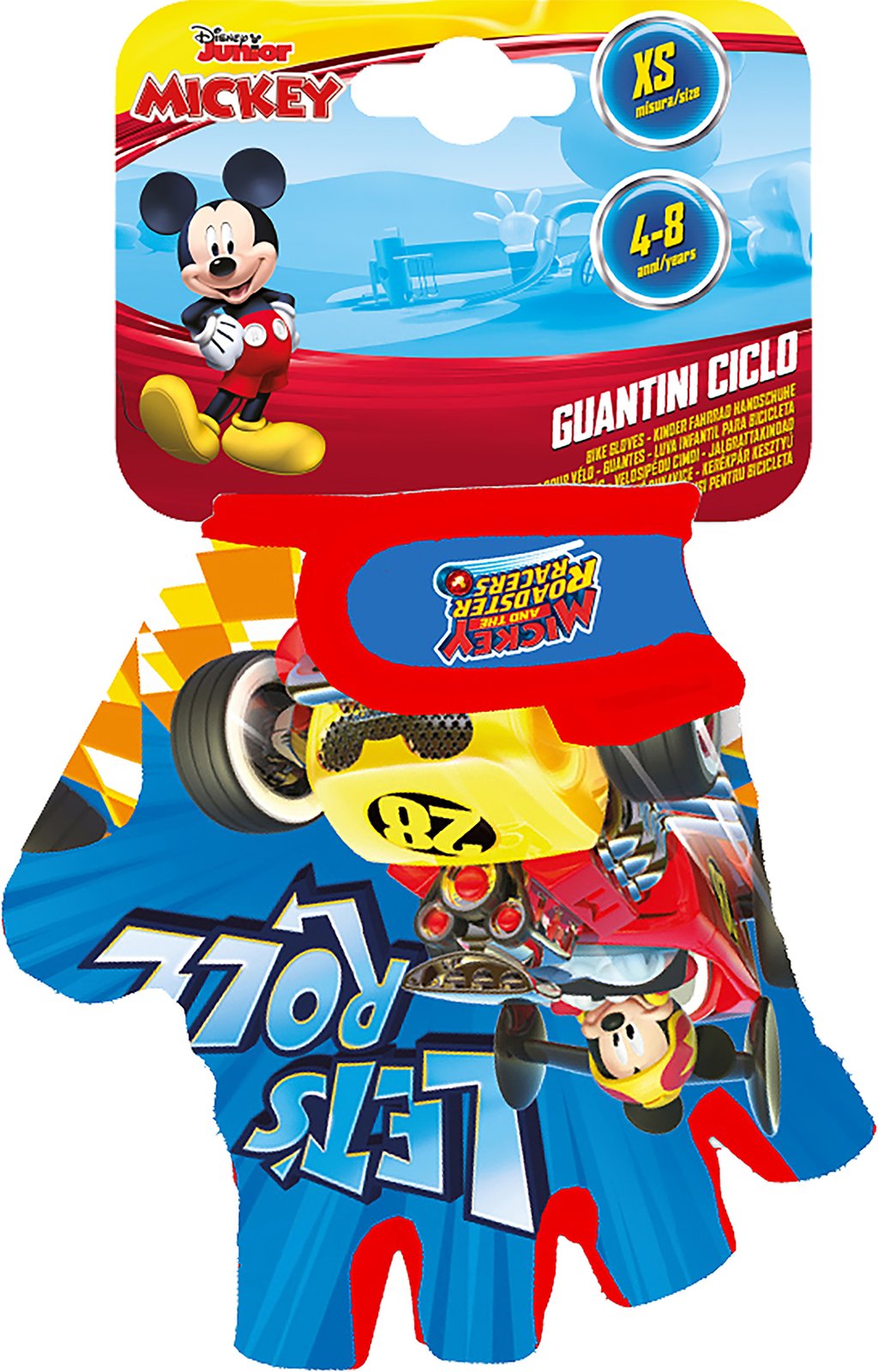TATAWAY Guanti Disney Mickey Mouse da bicicletta per bambino con palmo