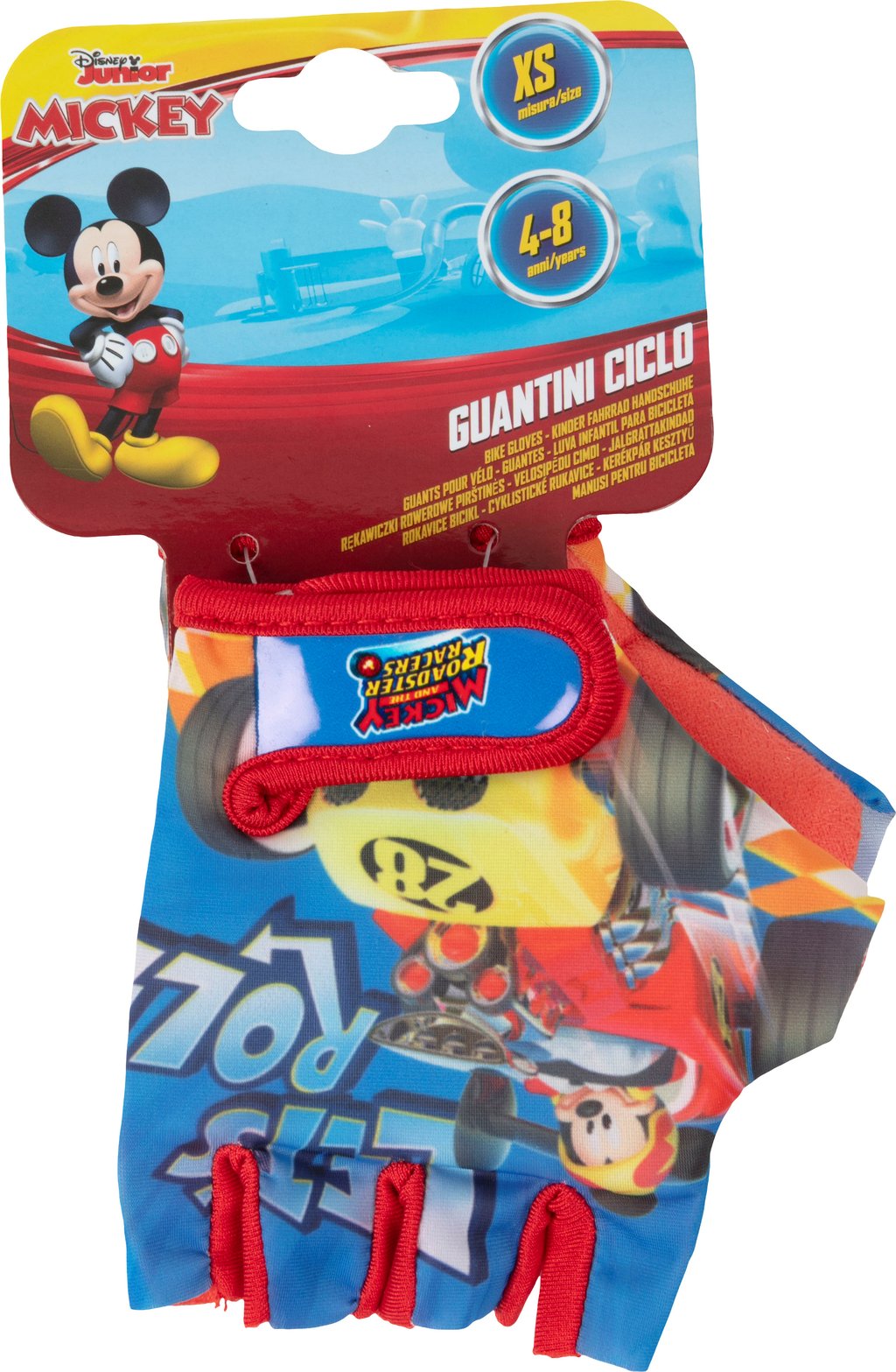 TATAWAY Guanti Disney Mickey Mouse da bicicletta per con palmo 4-8 anni TagliaxS