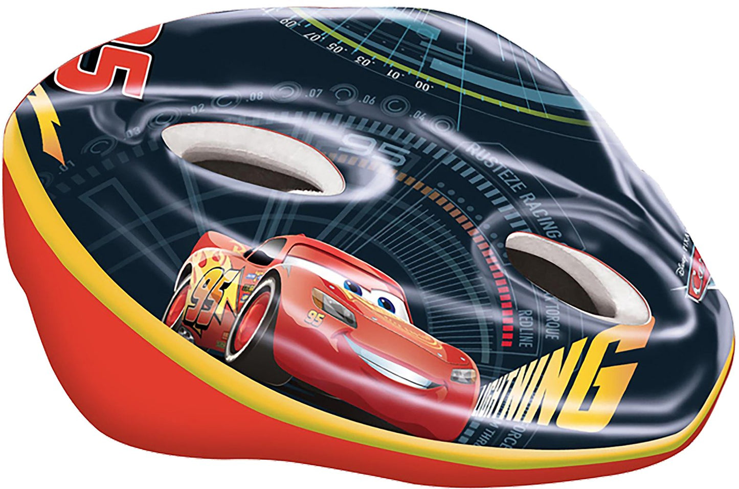 TATAWAY Casco Easy Disney Cars da bicicletta per bambino con fori di aerazione