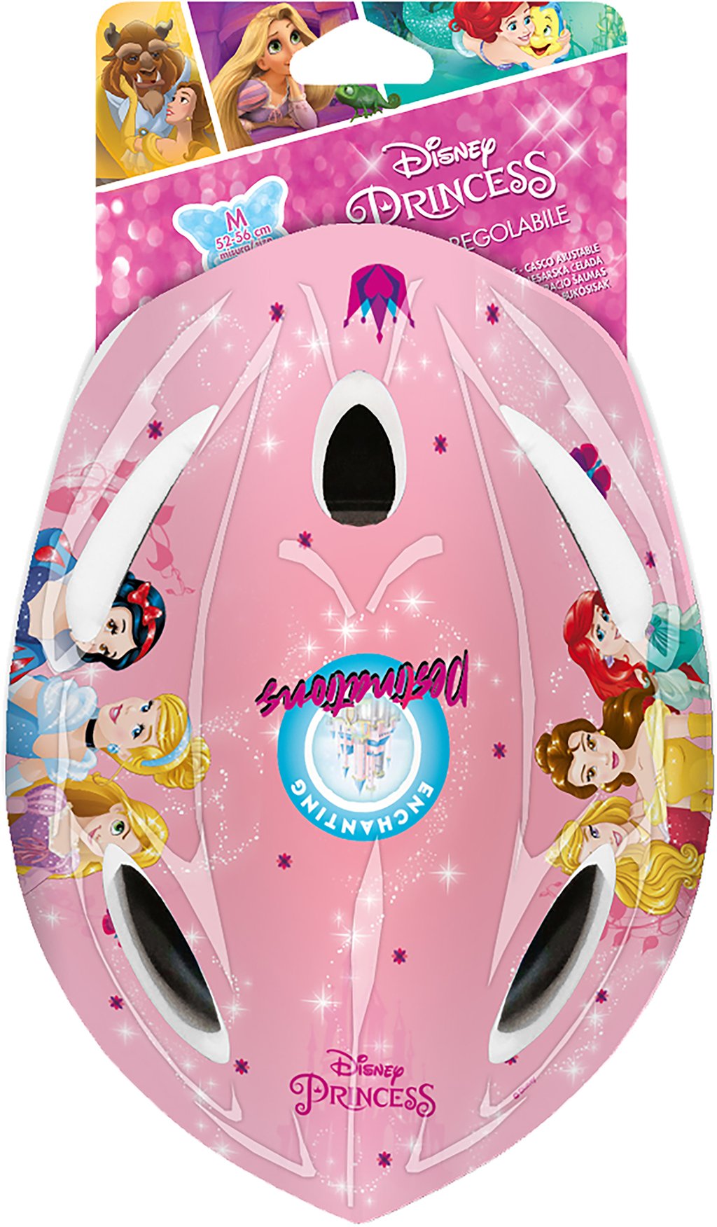 TATAWAY Casco Easy Disney Principesse bicicletta per con fori 52-56 cm 4-8 anni