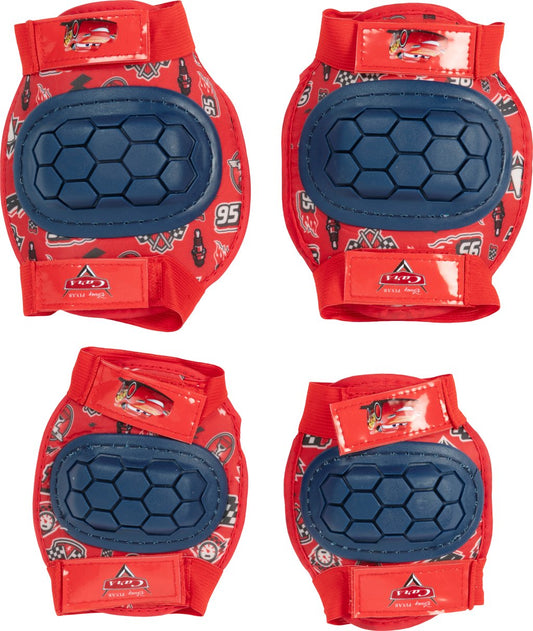 TATAWAY Kit con gomitiere e ginocchiere Disney Cars sport su 3-6 anni TagliaxS