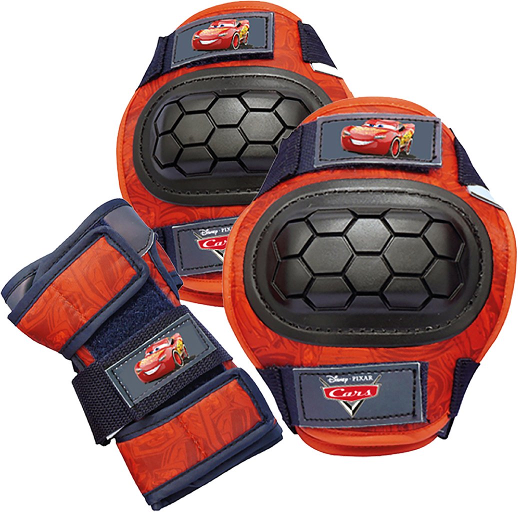TATAWAY Kit con gomitiere, ginocchiere e polsiere Disney Cars da bambino