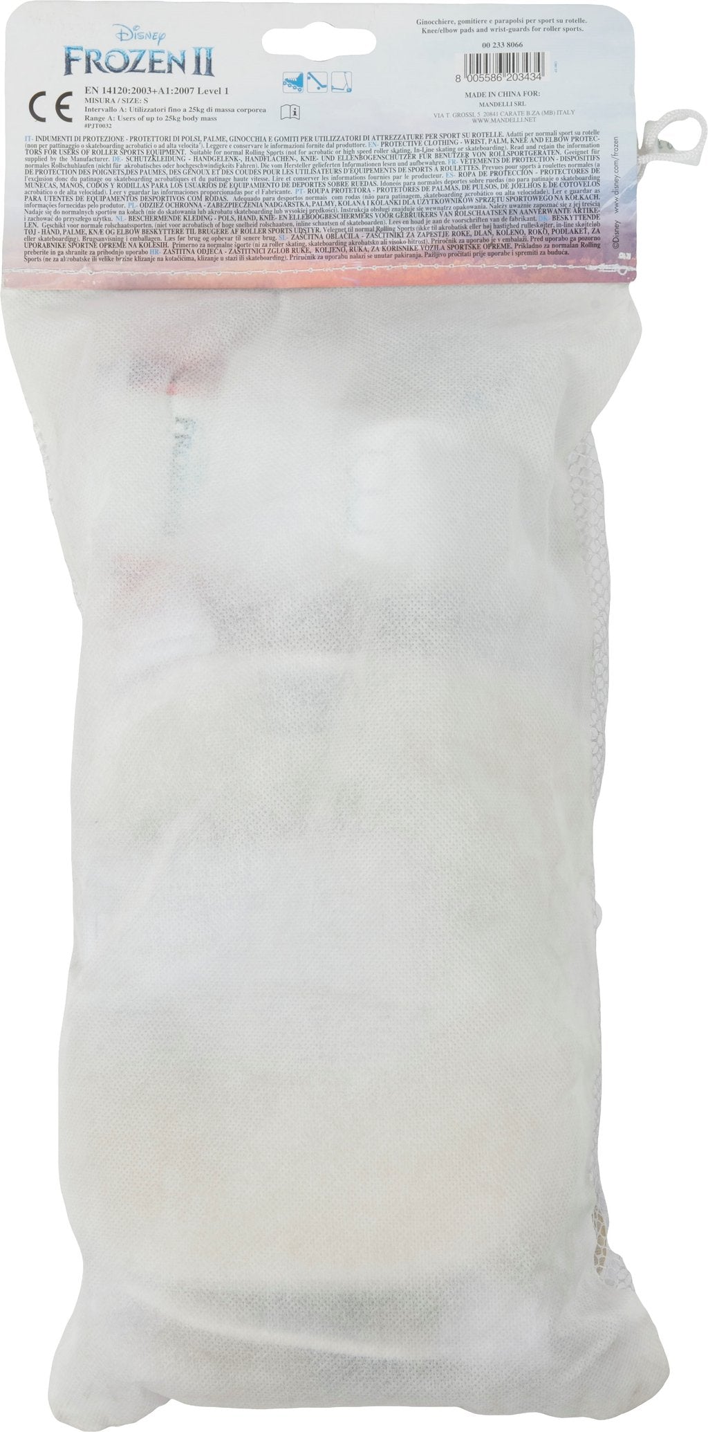 TATAWAY Kit con gomitiere ginocchiere e polsiere Disney Frozen 3-6 anni TagliaxS