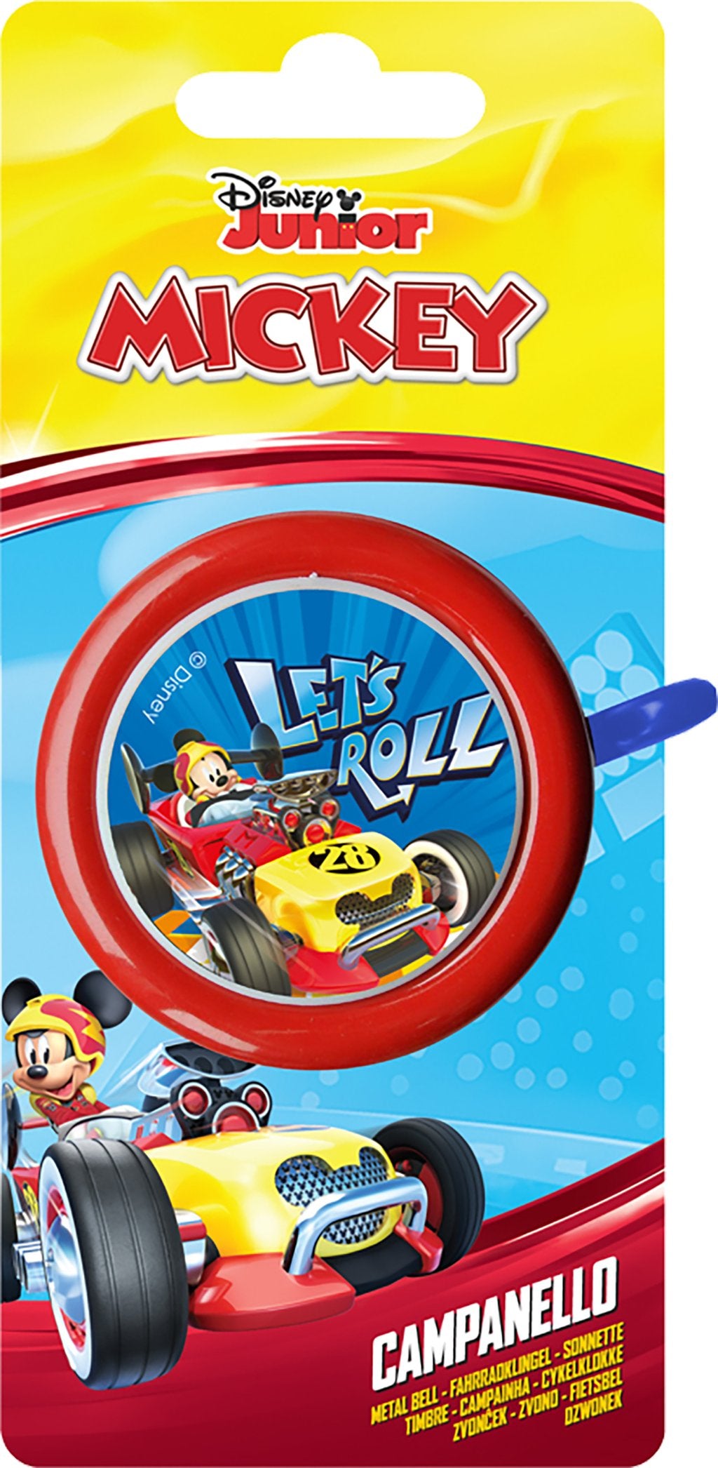 TATAWAY Campanello Disney Mickey Mouse per bicicletta da bambino in metallo