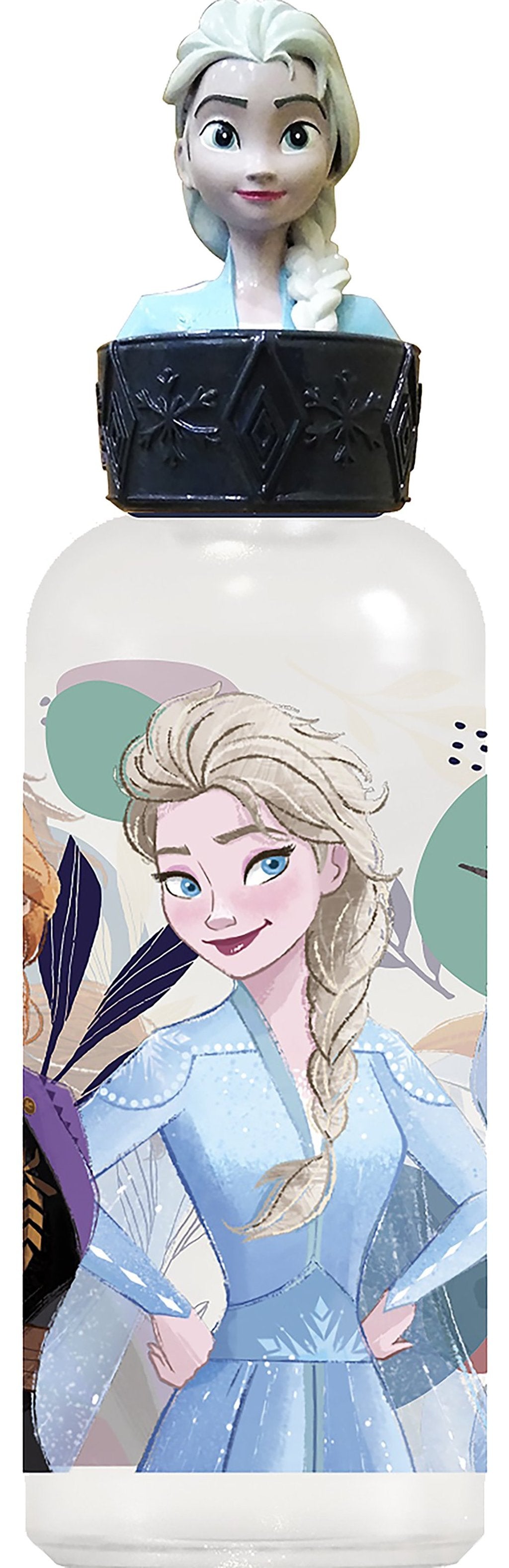 STOR Borraccia Originale Disney Frozen 3D in plastica per bambini con coperchio