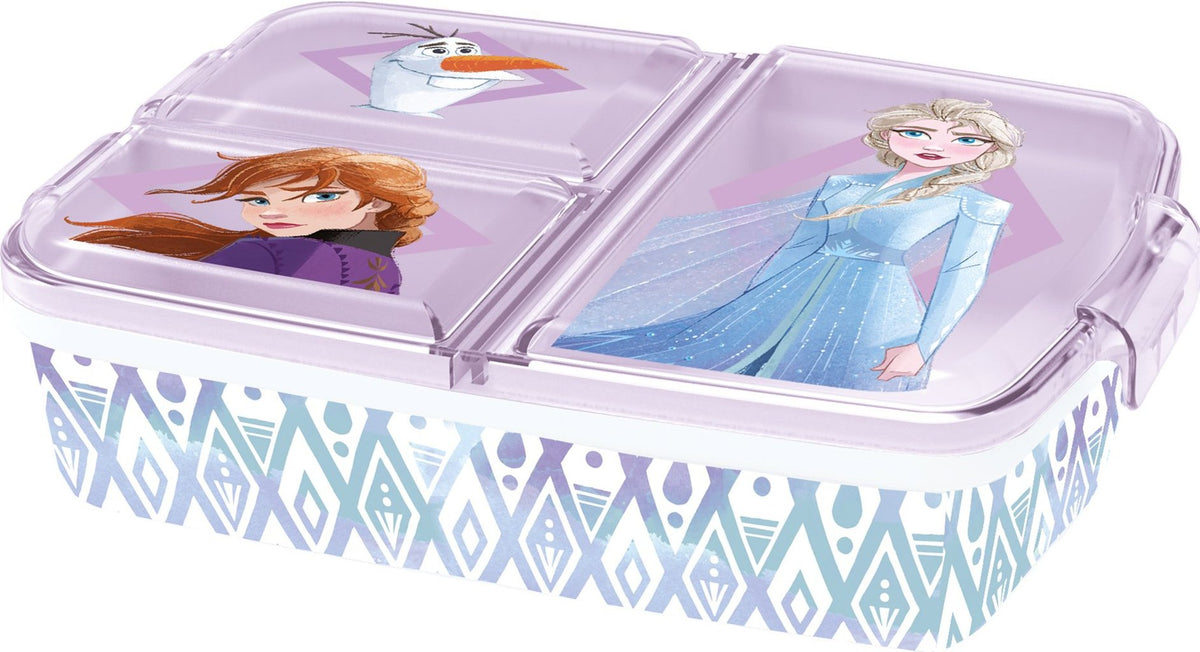 STOR Sandwich Box Bambine Disney Frozen con 3 Scomparti in plastica senza BPA