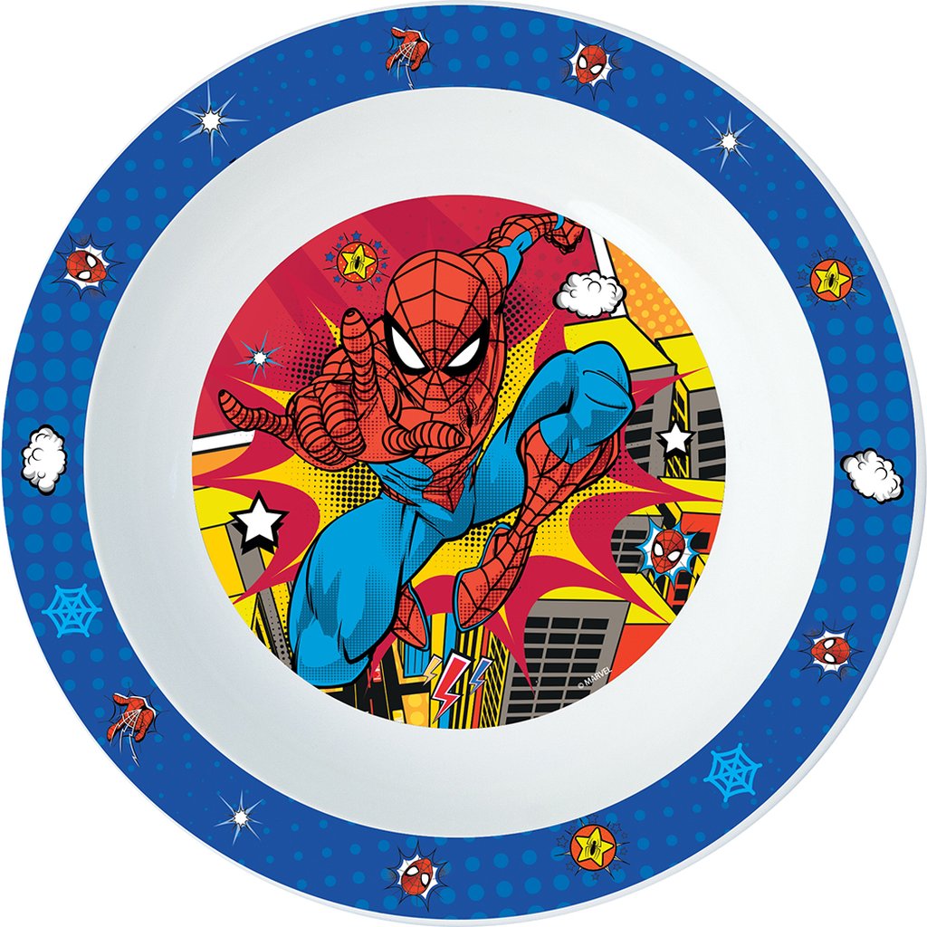 STOR Marvel Piatto Fondo Originale Disney Spiderman in plastica rigida