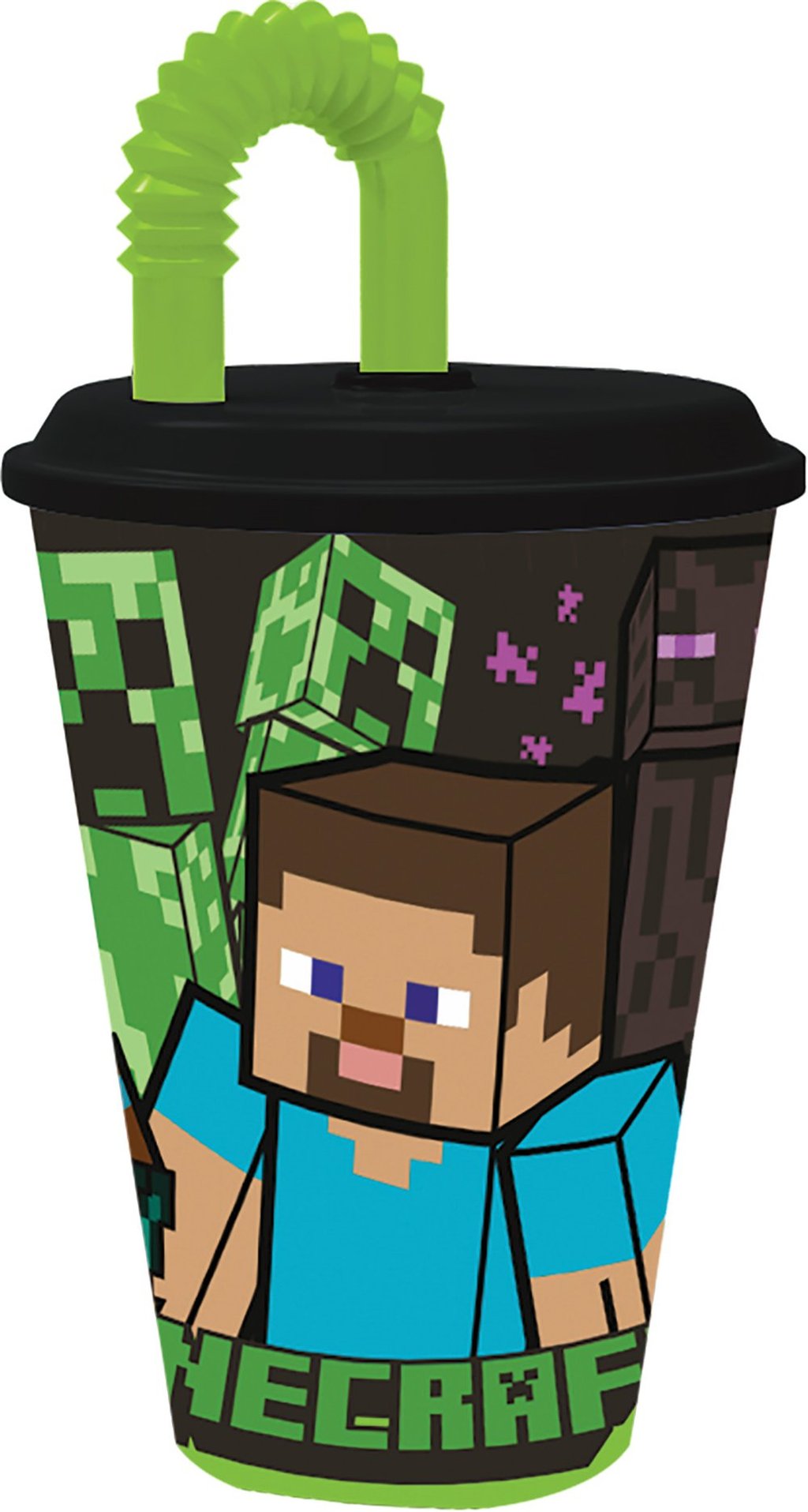 MOJANG Bicchiere in plastica Minecraft per bambini da 430 ml, senza BPA