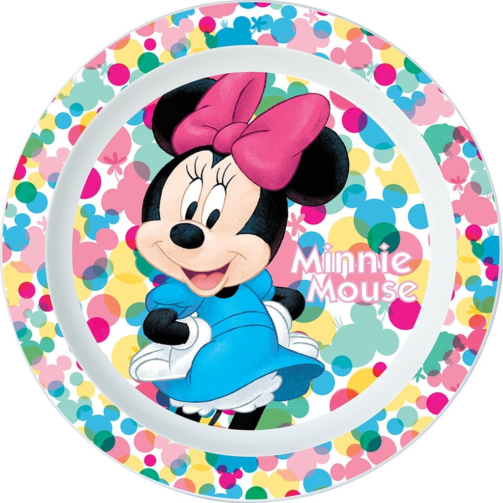 STOR Piatto Piano Originale Disney Minnie per bambini in plastica alimentare