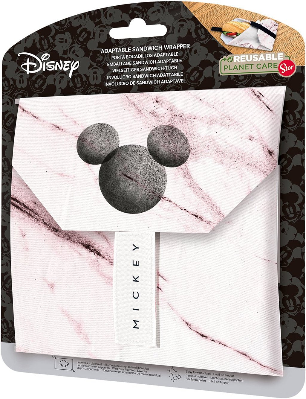 STOR Porta merenda bambine di Disney Mickey Mouse, senza BPA, con chiusura