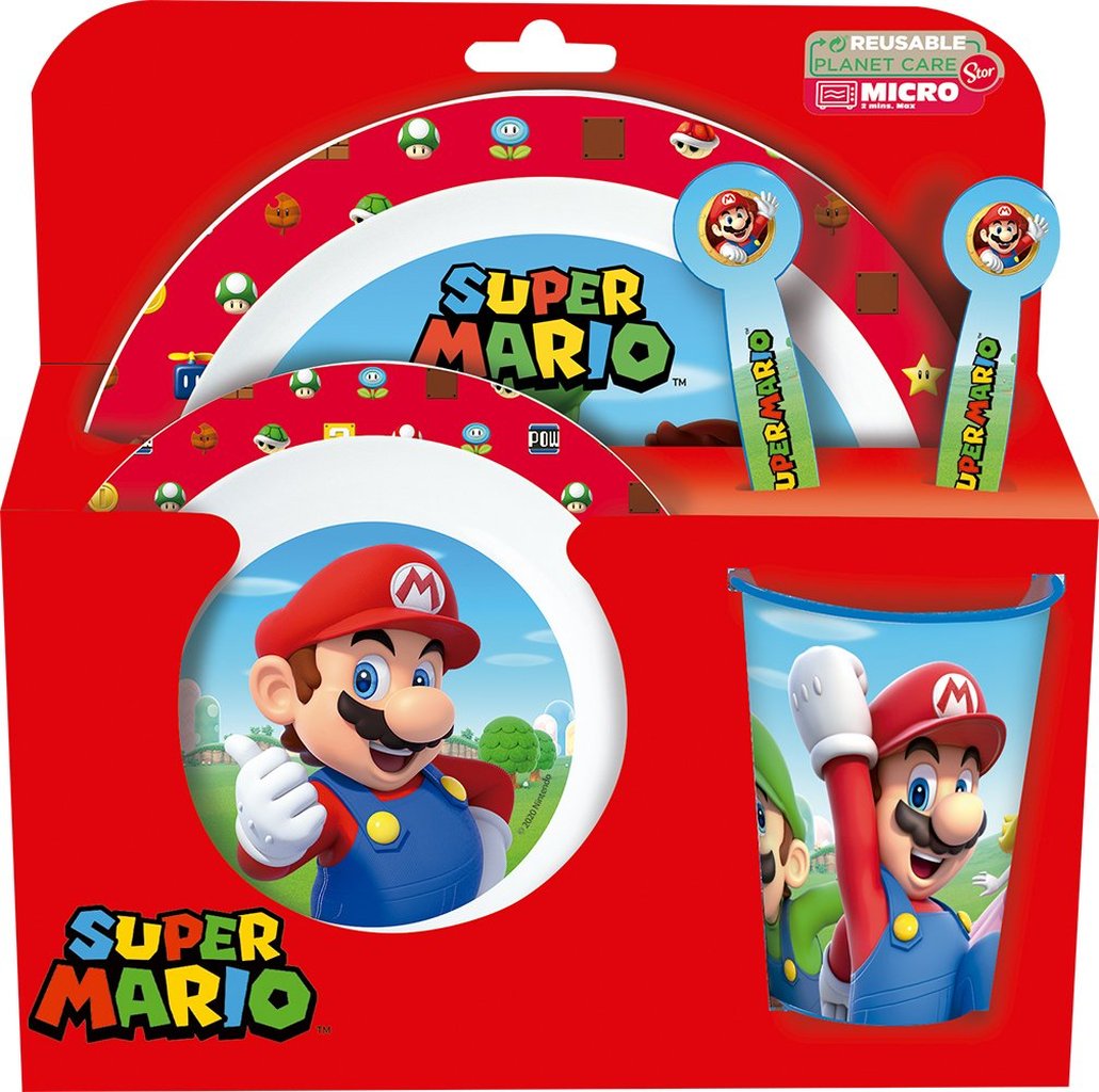 Set 5 pezzi bambini Nintendo Super Mario