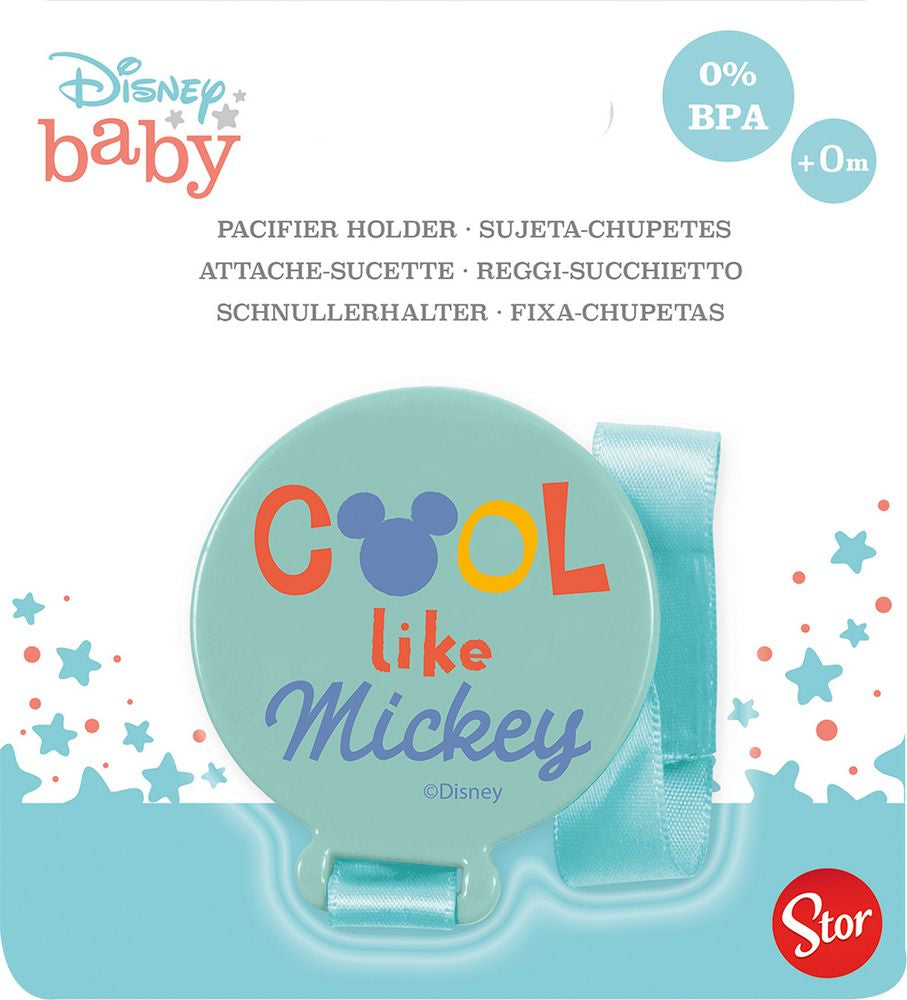 Porta Ciuccio Disney Mickey Mouse in plastica alimentare per bambini.