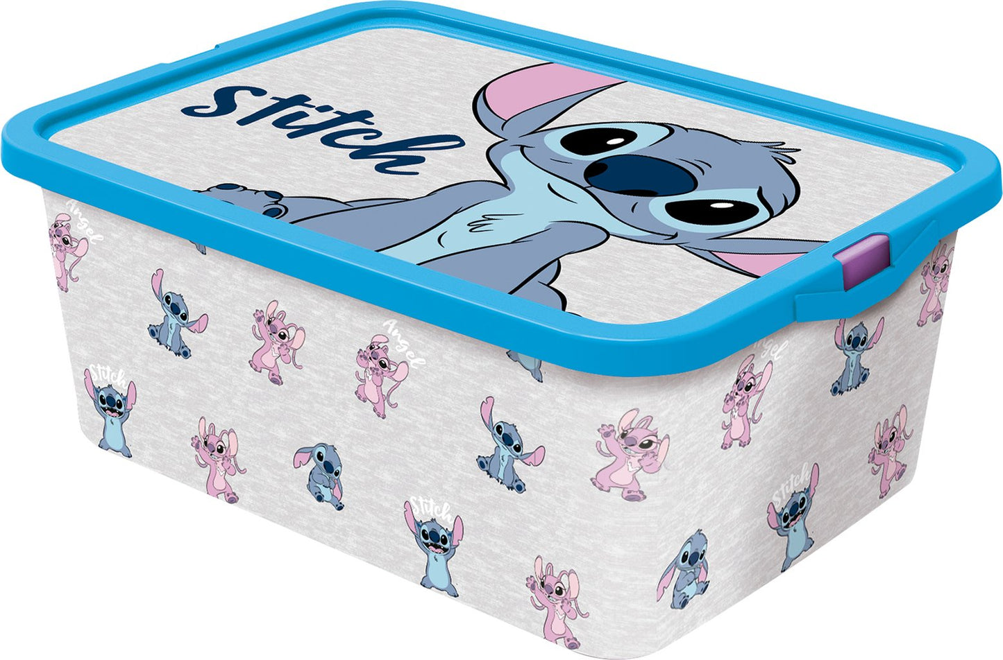 TATAWAY Disney Scatola Portaoggetti Stitch per bambini, in plastica, senza BPA