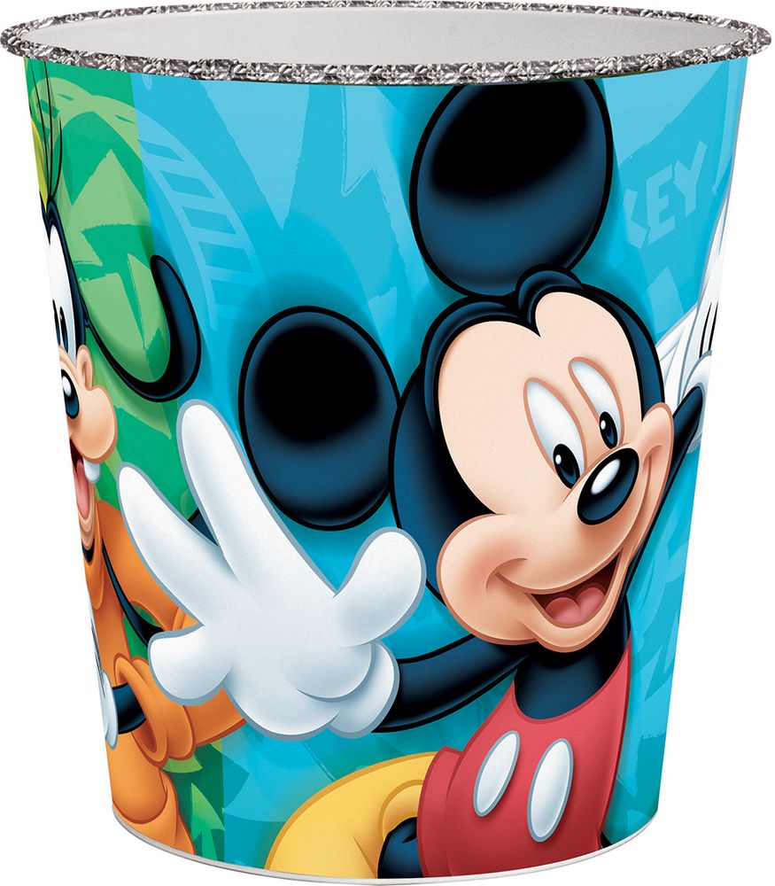 Disney cestino getta carte multicolore per bambini con Mickey and friends in plastica