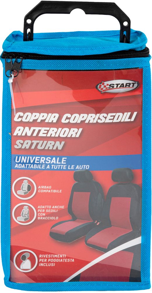 Coppia coprisedili anteriori Start Saturn colore Nero / Rosso