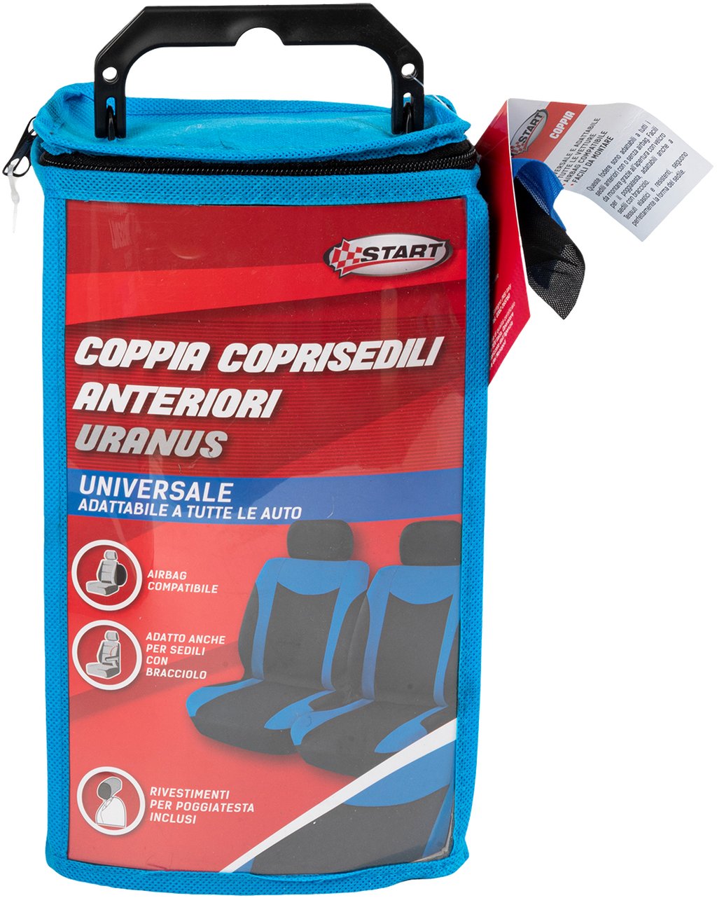 START Coppia coprisedili anteriori Uranus colore Nero / Blu