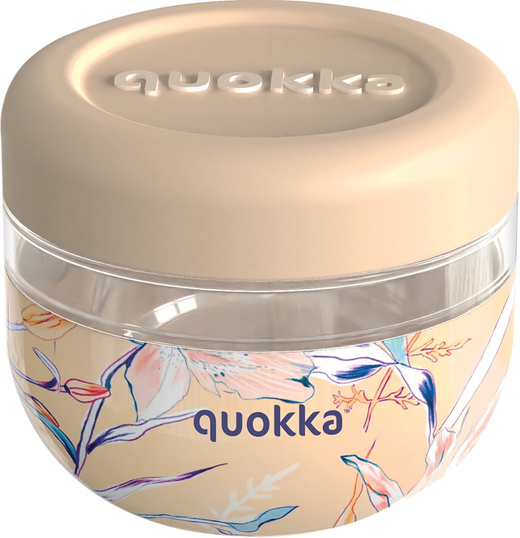 QUOKKA Contenitore Alimenti in plastica da 500 ml, con coperchio in silicone