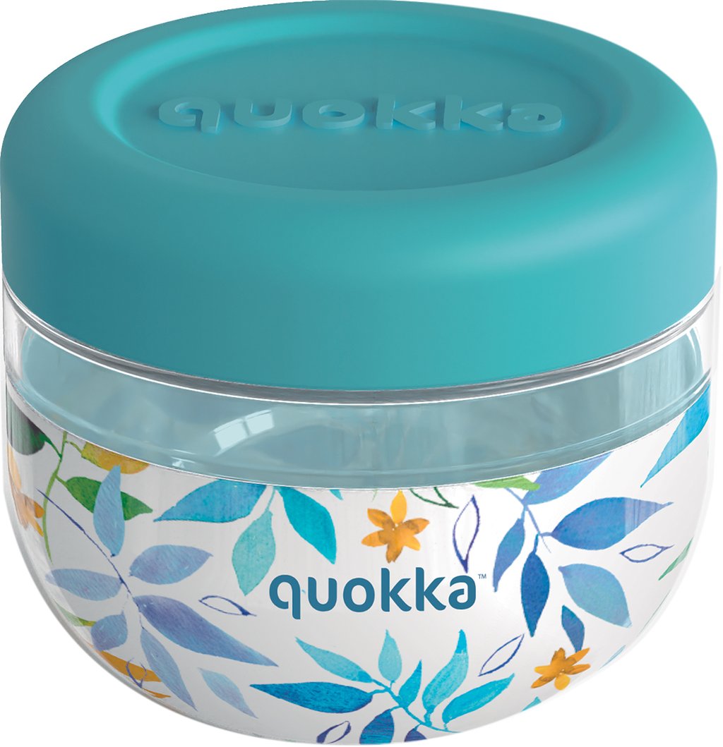 QUOKKA Contenitore Alimenti in plastica da 500 ml, con coperchio in silicone
