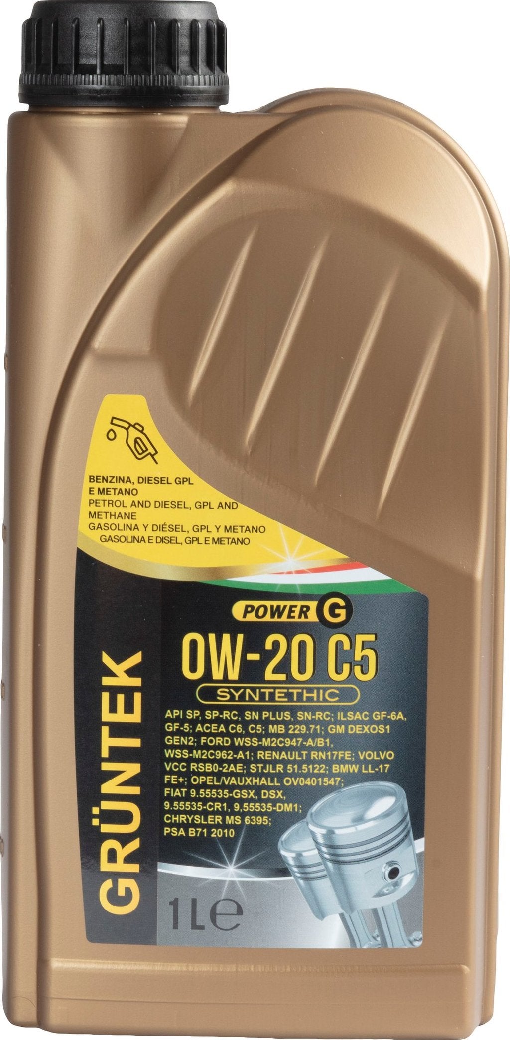 GRUNTEK OLIO 0W20 C5 1LT Accessorio Originale Uso Quotidiano