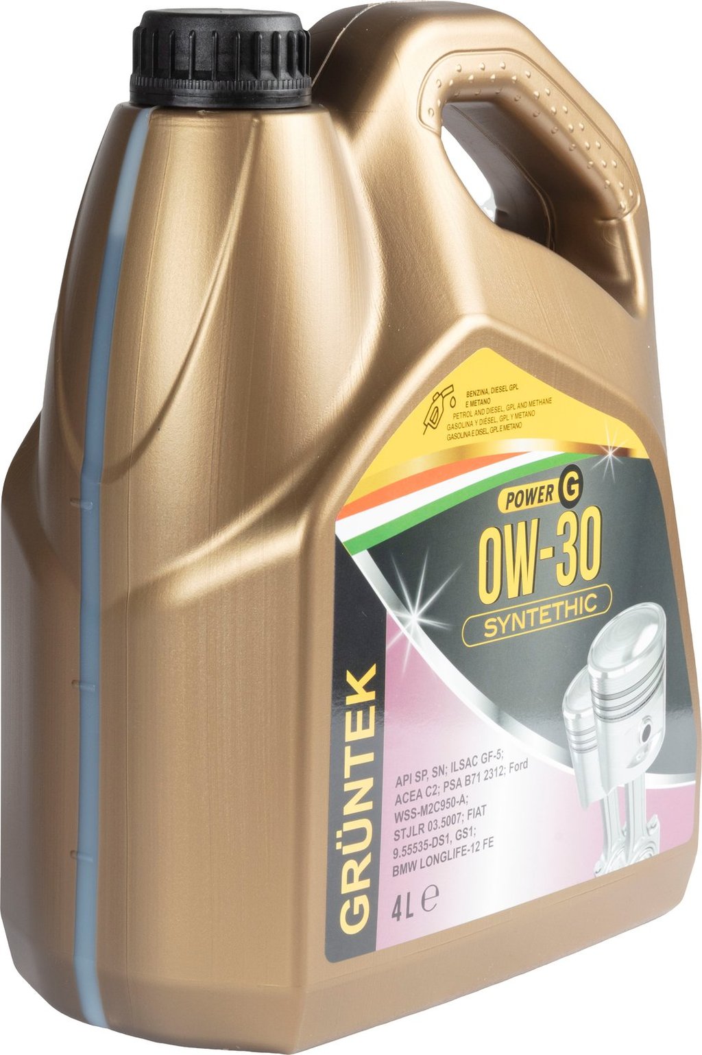 GRUNTEK Olio Motore 0W30 4L ? Lubrificante Sintetico Alta Qualit?  Protezione