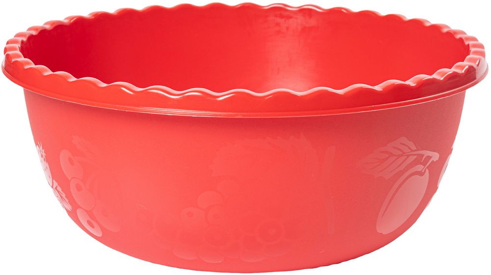 Recipiente insalatiera multiuso rotonda rossa. Ciotola con una capienza di 2.5 L