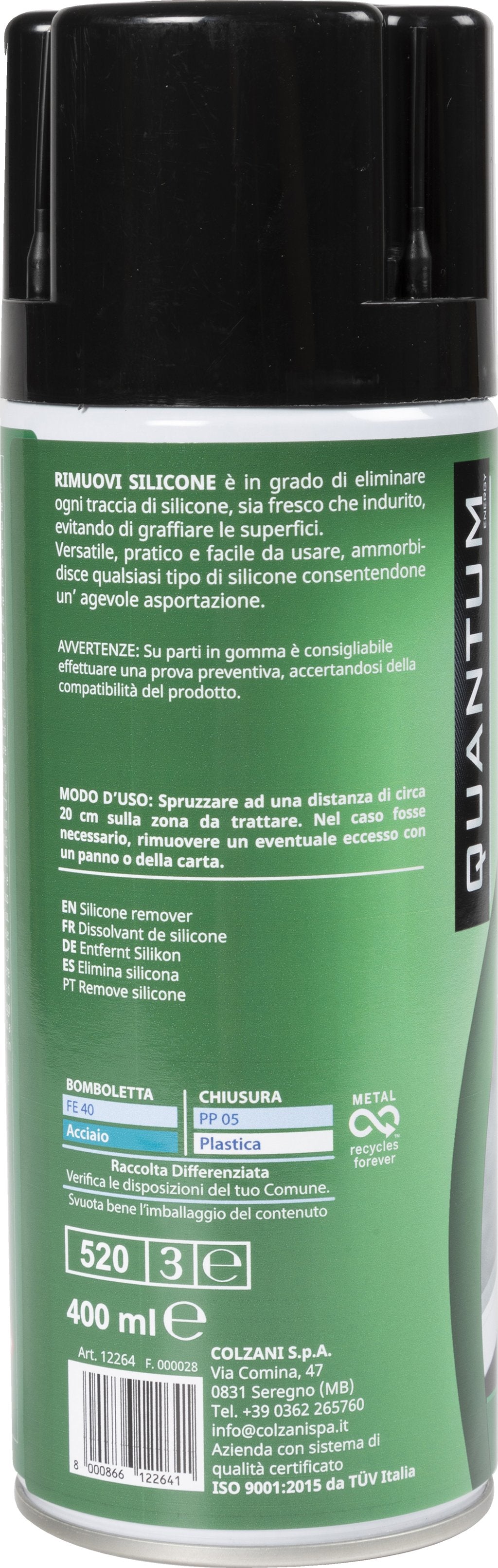 QUANTUM ENERGY - Spray Rimuovi Silicone 400 ml Azione Rapida Professionale