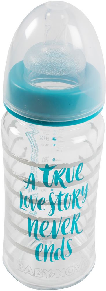 Biberon Poupy in vetro puro e naturale per neonati da 230 ml