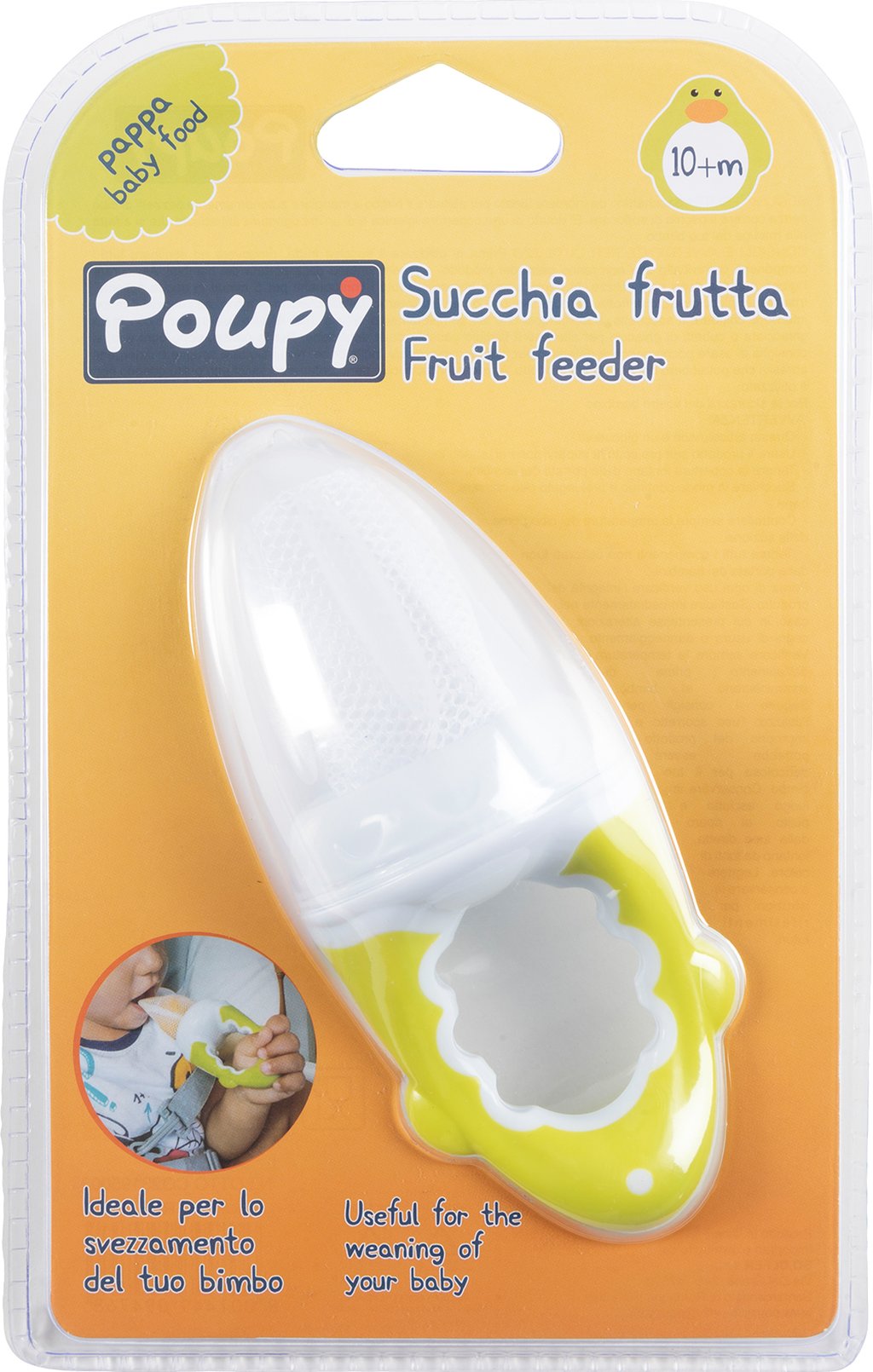 POUPY Succhia frutta neonati senza BPA, in nylon, con impugnatura antiscivolo